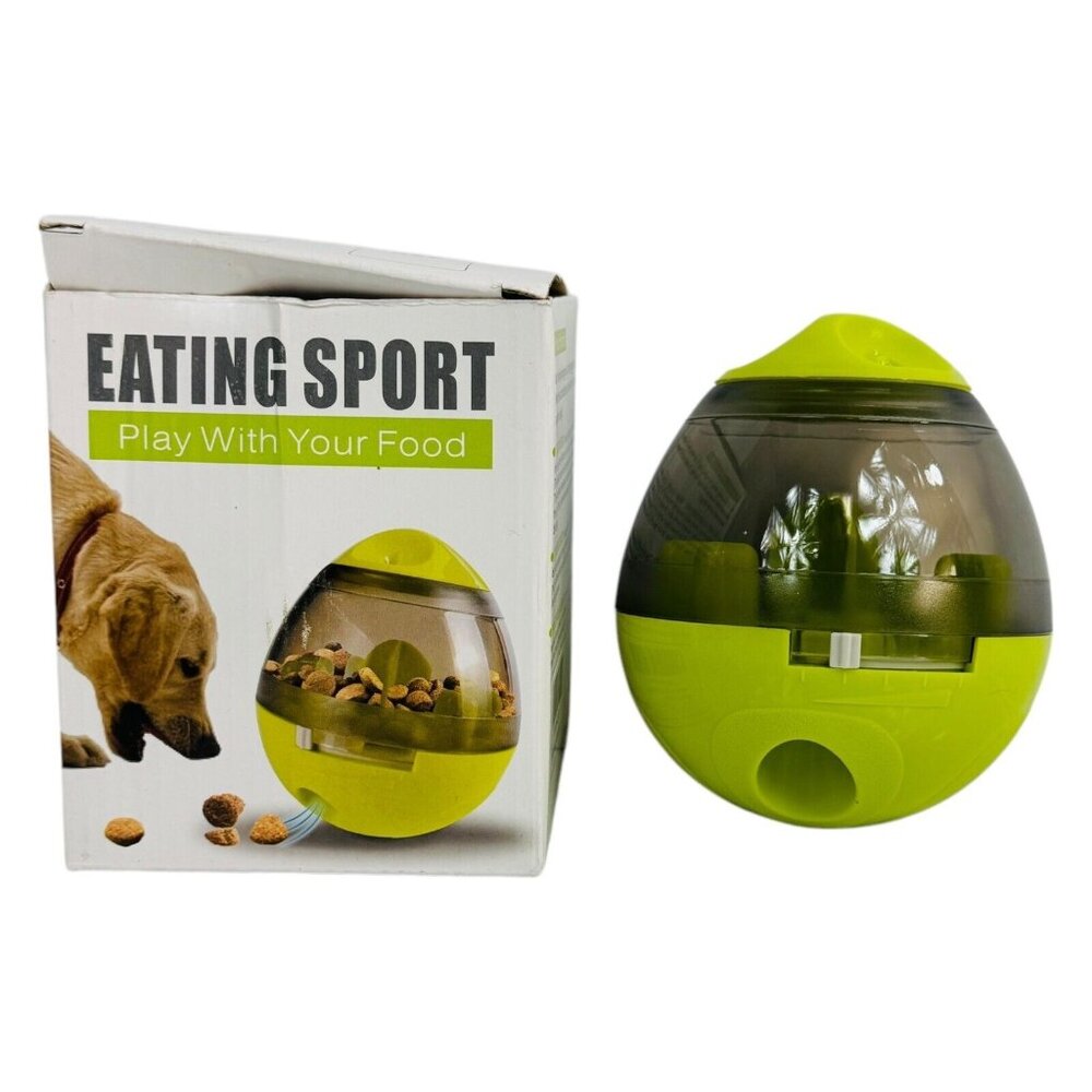 Eating Sport Dog Treat Dispensing Toy for Dogs & Cats 5" High x 4" Round NIB